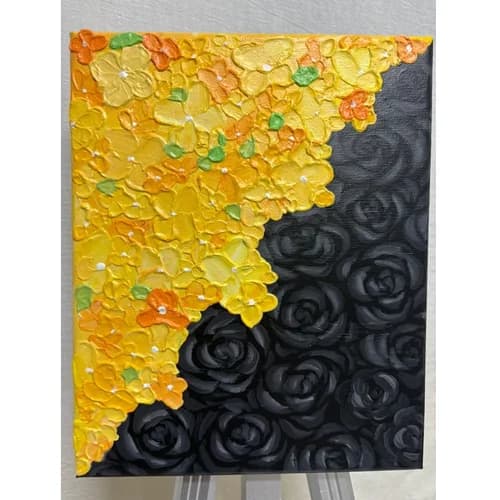 프리지아와 흑장미 Freesia and Black rose 1