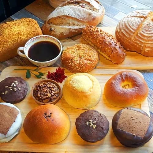 별점5점 크림치즈빵, 쌀단팥빵, 소보루, 슈크림, 땅콩버터크림빵, 카스테라, 밤식빵, 무설탕 팥빵 6