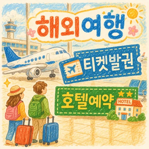 해외여행 및 비행기티켓 발권 또는 호텔예약